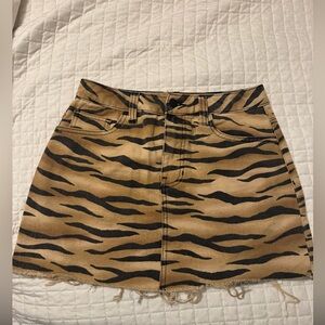 Denim Tiger Miniskirt